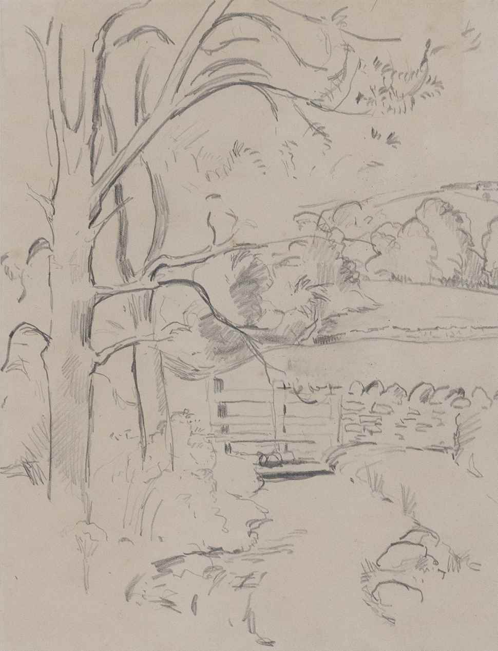 Landscape with Gate - Orovida Pissarro (1893 - 1968)