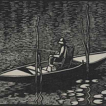 Fisherman in his Boat - Paulémile Pissarro (1884 - 1972)