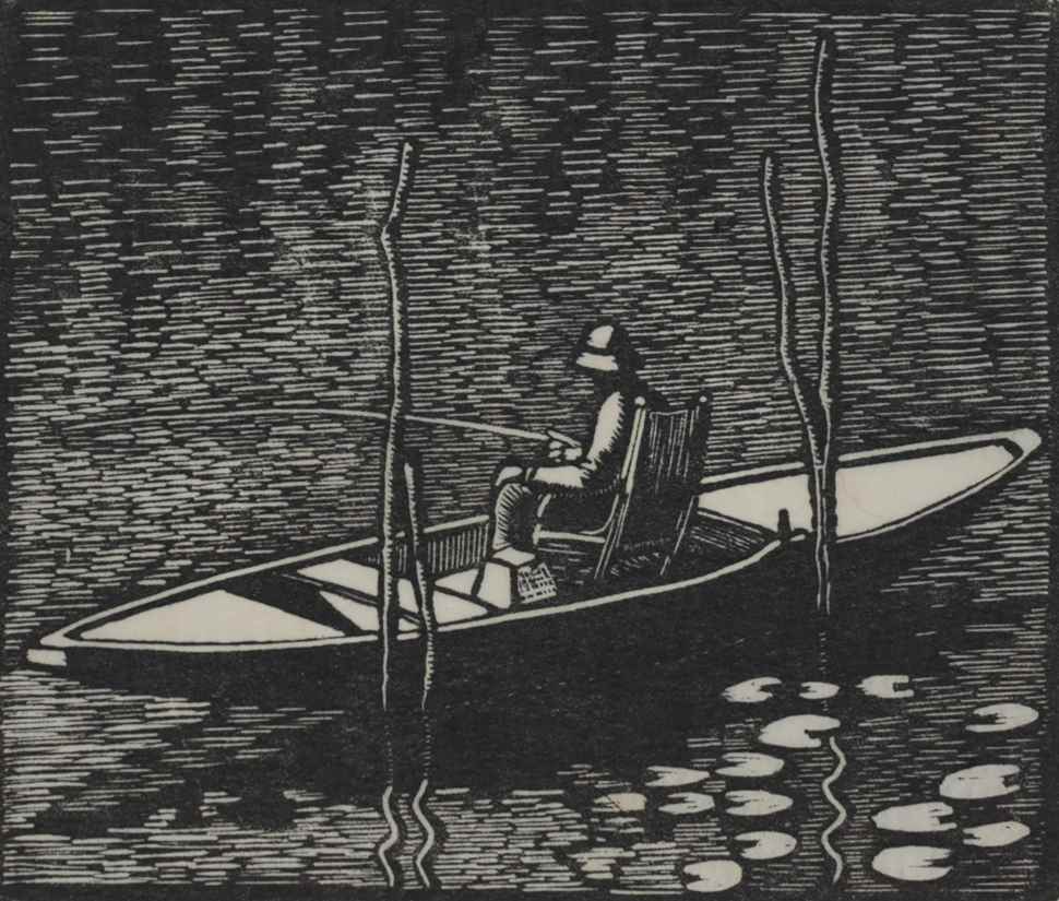 Fisherman in his Boat - Paulémile Pissarro (1884 - 1972)