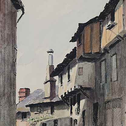 Village in Normandy - Paulémile Pissarro (1884 - 1972)