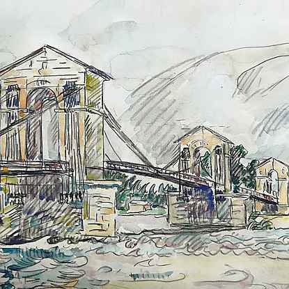 Bourg-Saint-Andéol. Le Pont - Paul Signac (1863 - 1935)
