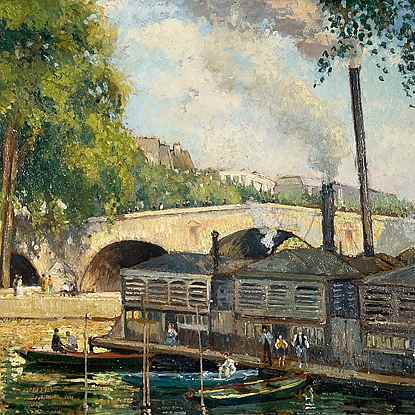 Les Bateaux Lavoir, Paris - Georges Manzana Pissarro (1871 - 1961)