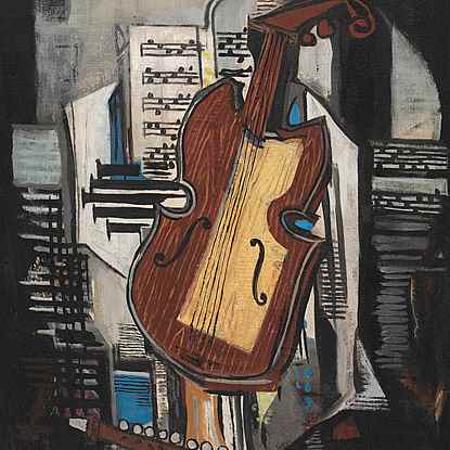 Still Life with Violin - Ismael De La Serna (1898 - 1968)