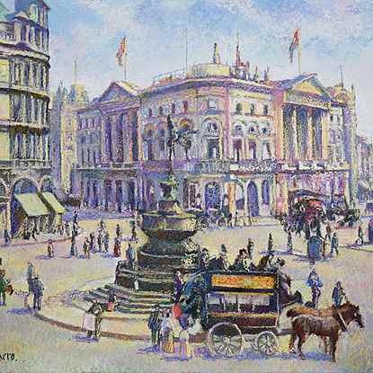 Midi Piccadilly (Londres Royaume Uni) - H. Claude Pissarro (b. 1935 - )