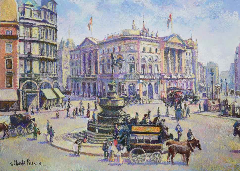 Midi Piccadilly (Londres Royaume Uni) - H. Claude Pissarro (b. 1935 - )
