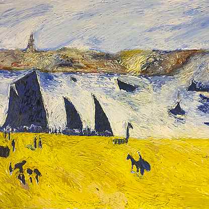 Camille - Le quai jaune - Hugues Pissarro dit Pomié (b. 1935 - )