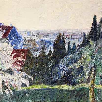 Pignon Bleu - Mareil - Hugues  Pissarro dit Pomié (b. 1935 - )