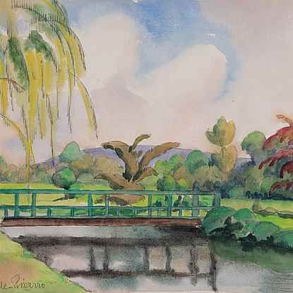 Scène de rivière, près de Lyons-la-Forêt - Paulémile Pissarro (1884 - 1972)