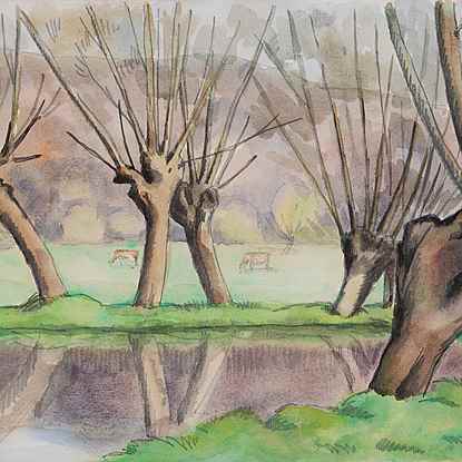 River Eure, Lyons la Forêt - Paulémile Pissarro (1884 - 1972)