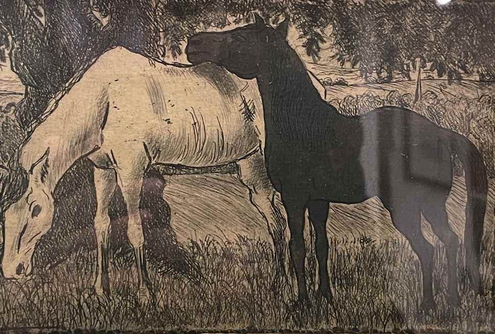 Two Horses Under a Tree - Félix Pissarro (1874 - 1897)