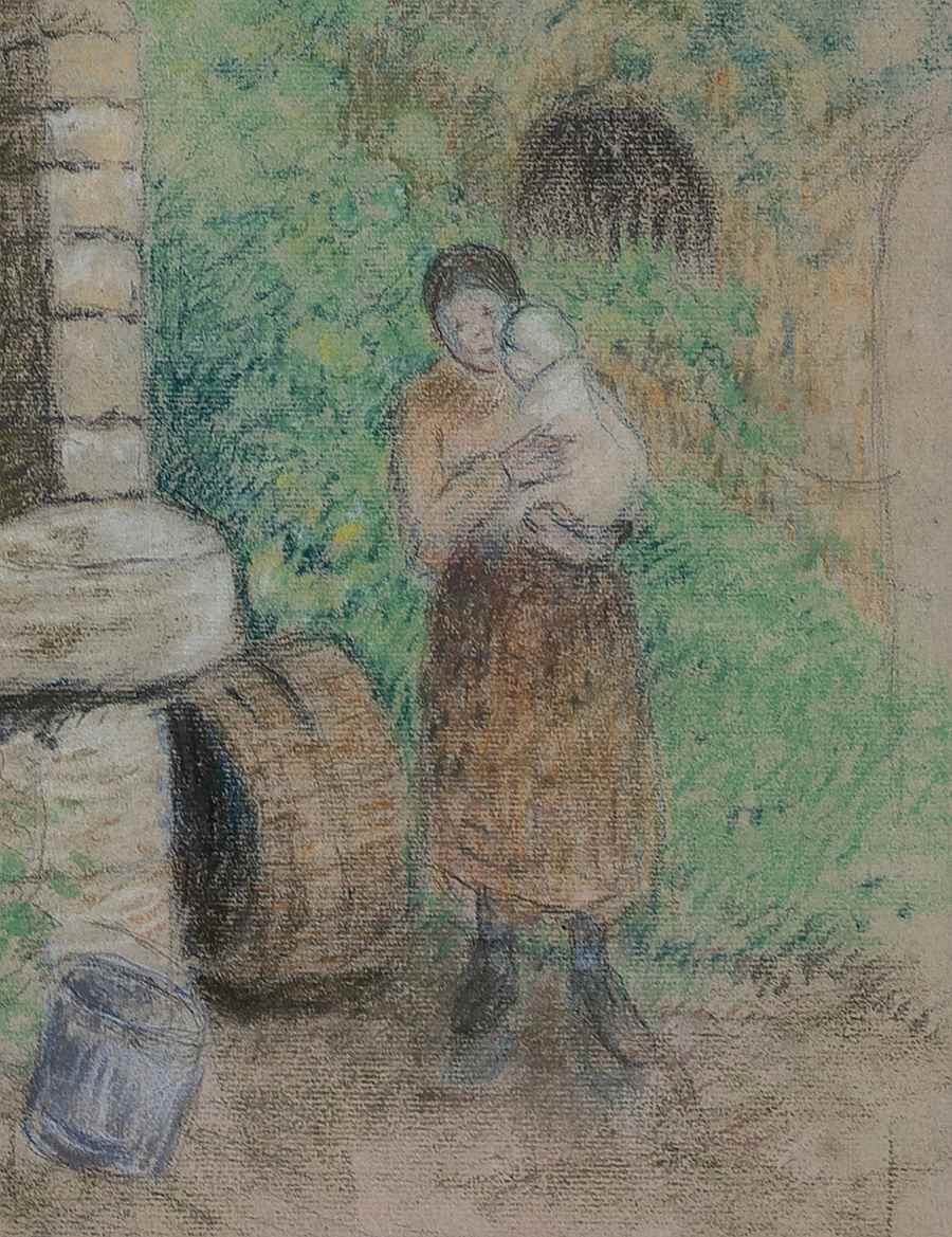 Femme et enfant près d’un puit - Camille Pissarro (1830 - 1903)