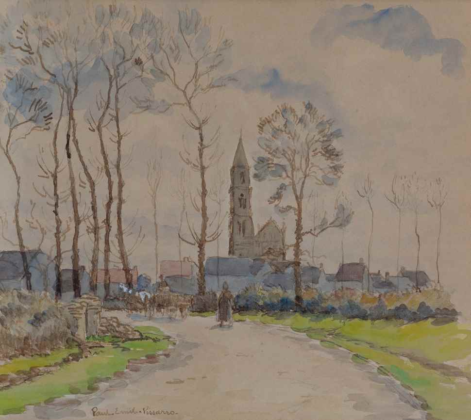 Promeneuse sur un chemin - Paulémile Pissarro (1884 - 1972)