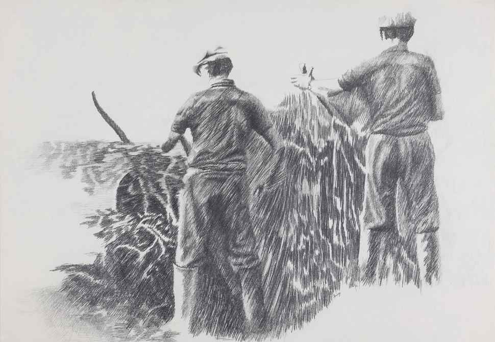 Farmhands - Yvon Pissarro (b. 1937 - )