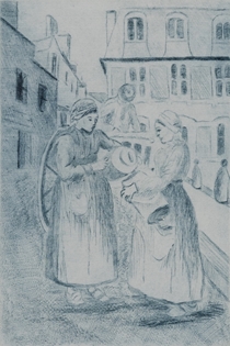 Lélia Pissarro, Figurative - Les Marchandes de Lait