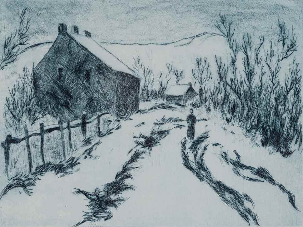 Suzanne sous la neige - Lélia Pissarro, Figurative (b. 1963 - )