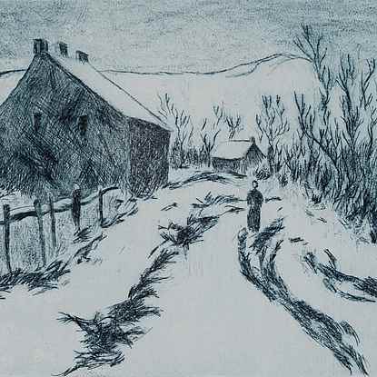 Suzanne sous la neige - Lélia Pissarro, Figurative (b. 1963 - )
