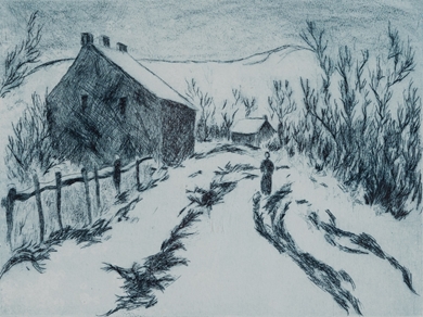 Lélia Pissarro, Figurative - Suzanne sous la neige