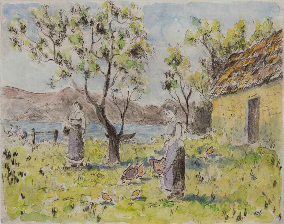 Les Poules de Lyora - Lélia Pissarro, Figurative (b. 1963 - )