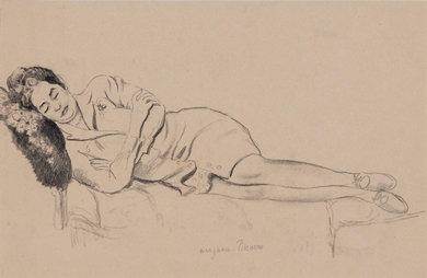 Georges Manzana Pissarro - Roboa Sleeping (The Artist's Wife)