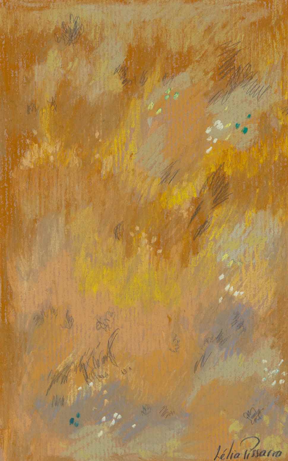Yellow Meadow - Lélia Pissarro, Contemporary (b. 1963)