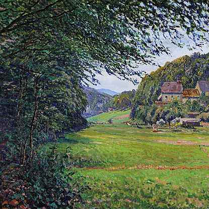 Chemin sous bois - Vallée du Walluf - Taunus - Gustave Cariot (1872 - 1950)
