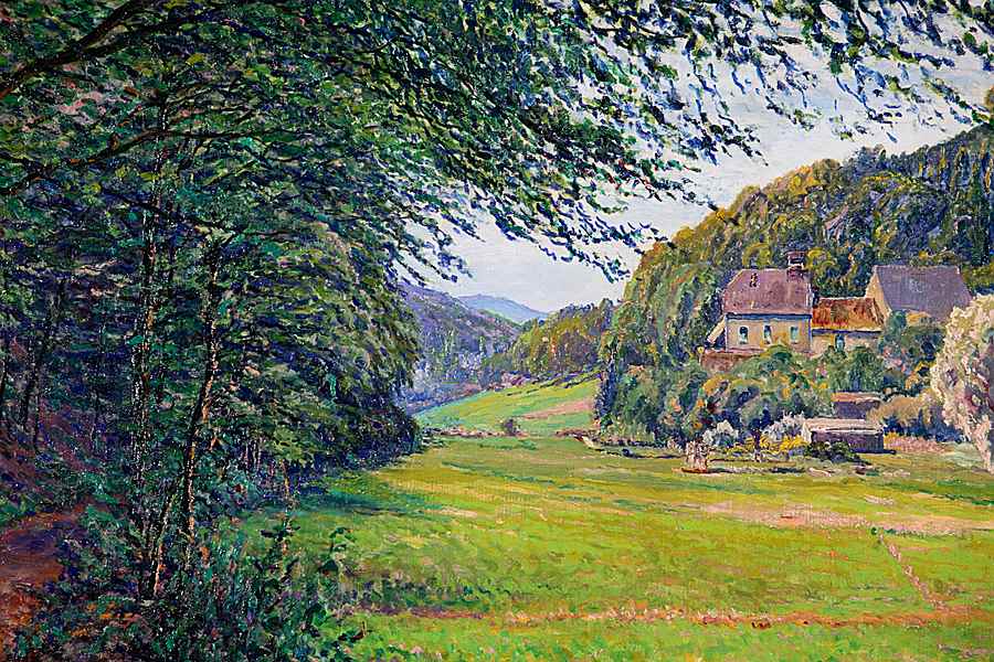 Chemin sous bois - Vallée du Walluf - Taunus - Gustave Cariot (1872 - 1950)