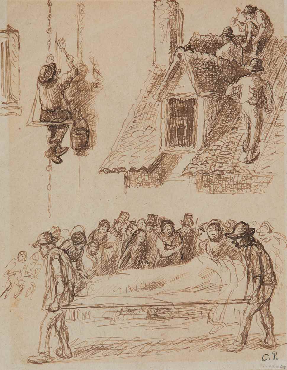 Study from Les Turpitudes Sociales - Camille Pissarro (1830 - 1903)