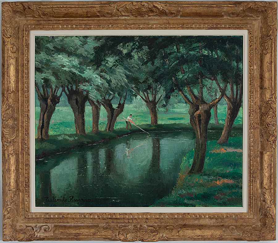 Rivière Saulaie à Lyons-la-Forêt, Eure - Paulémile Pissarro (1884 - 1972)