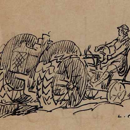 La Laboureuse - Ludovic-Rodo Pissarro (1878 - 1952)