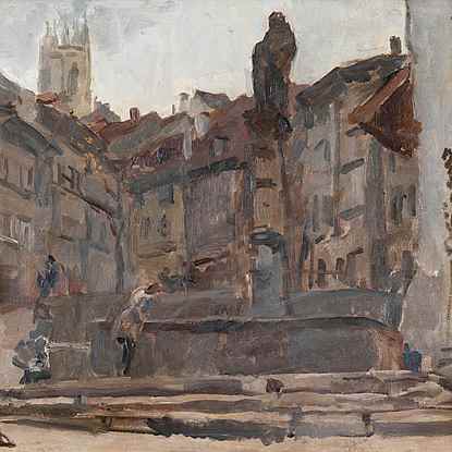 Fontaine St. Anne, Fribourg - Isaac Israëls (1865 - 1934)