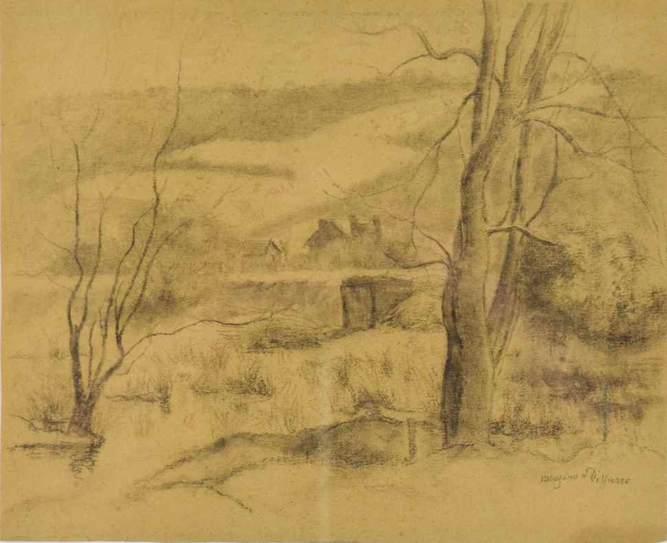 Paysage en Normandie  - Georges Manzana Pissarro (1871 - 1961)