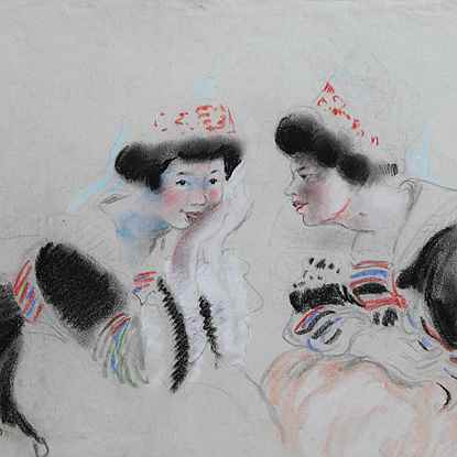 Deux Bretonnes - Georges Manzana Pissarro (1871 - 1961)