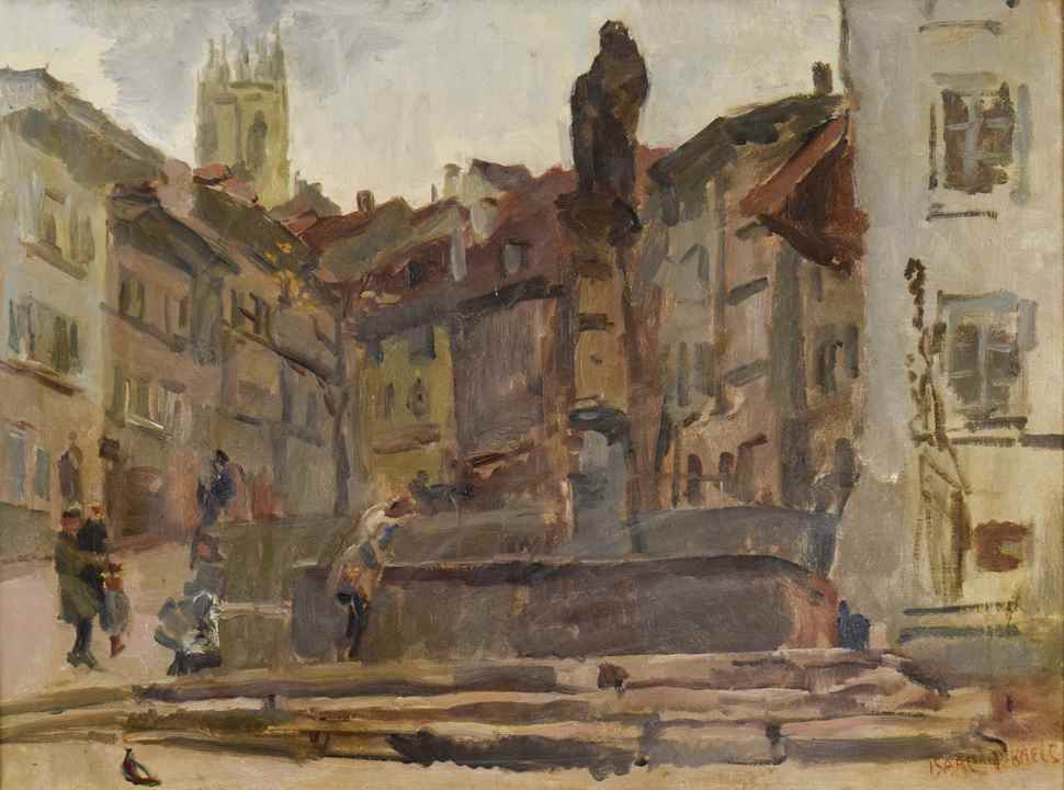 Fontaine St. Anne, Fribourg - Isaac Israëls (1865 - 1934)