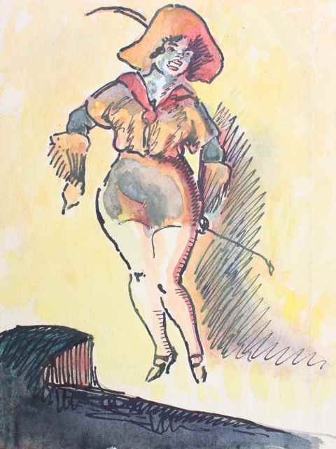 Cabaret Girl - Ludovic-Rodo Pissarro (1878 - 1952)