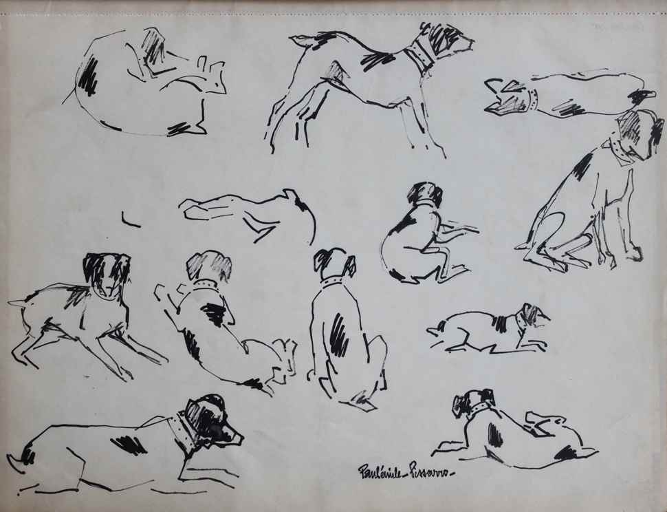 Etude de Chiens - Paulémile Pissarro (1884 - 1972)