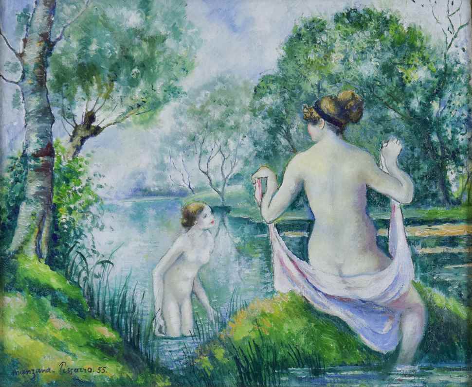 Deux Baigneuses dans un Paysage - Georges Manzana Pissarro (1871 - 1961)