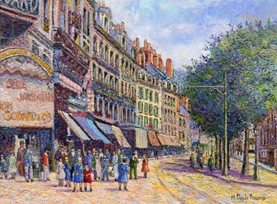 H. Claude Pissarro - Blois, la Grand'Rue