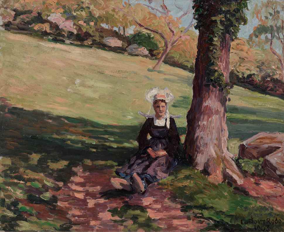 Bretonne sous un Arbre - Ludovic-Rodo Pissarro (1878 - 1952)