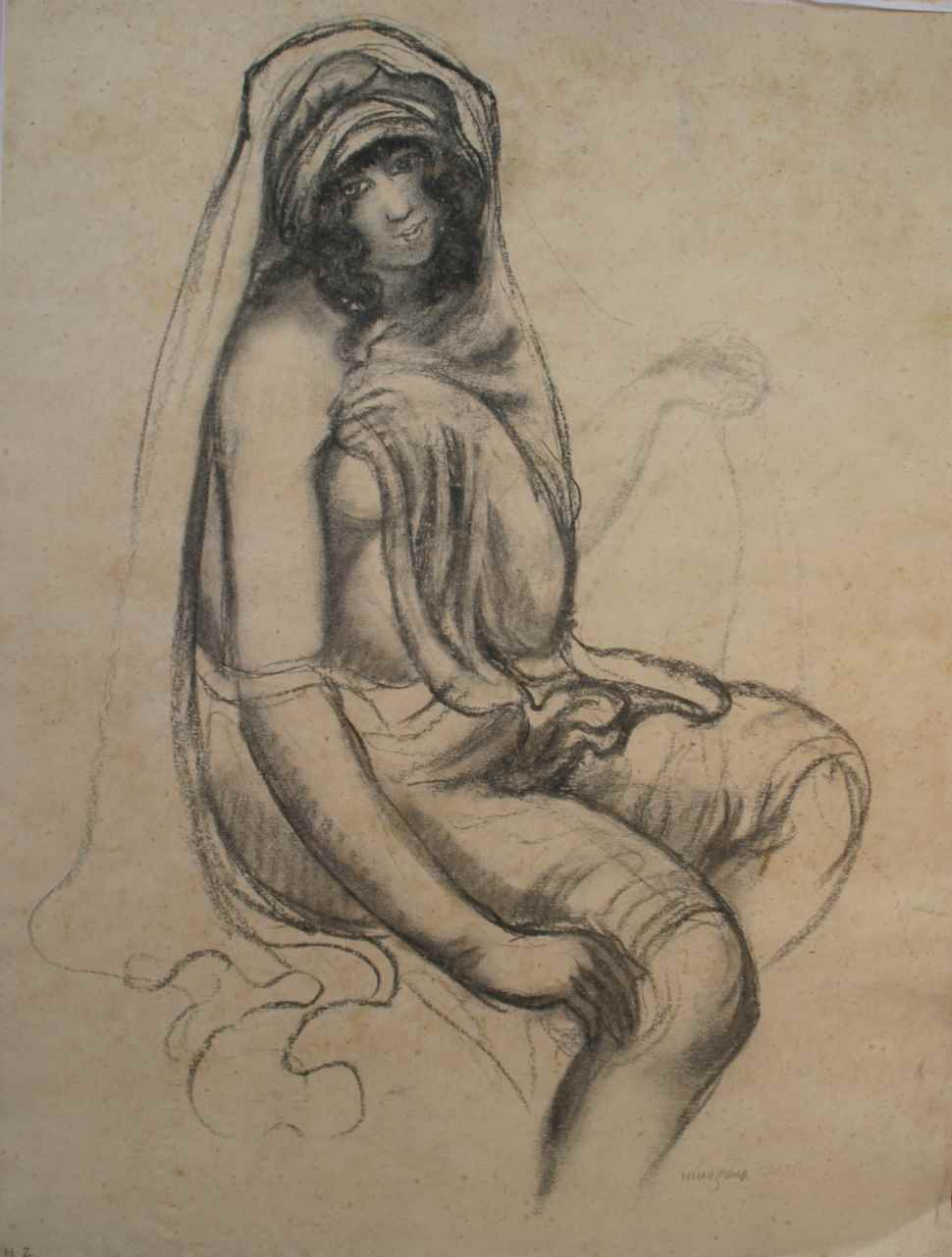 Jeune Orientale Assise - Georges Manzana Pissarro (1871 - 1961)