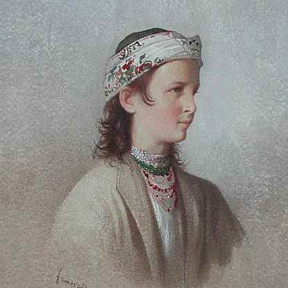 Jeune Montagnarde des Environs de Truskaniva - Franciszek Tepa (1829 - 1889)