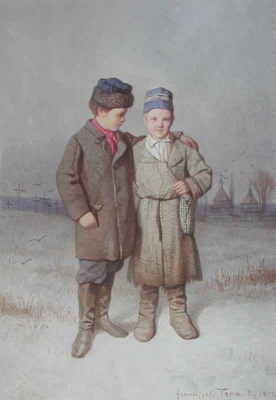 Retour des Enfants de l'École des Enviros de Ztouzow - Franciszek Tepa (1829 - 1889)