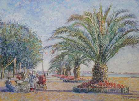 H. ClaudePissarro - L'Allée des Palmiers (Cannes)