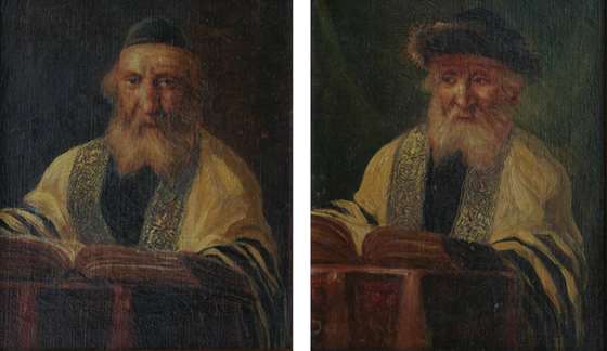 JoséSchneider - A pair of Portraits of a Rabbi