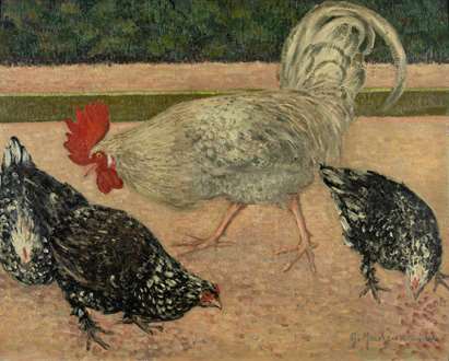 Georges ManzanaPissarro - Coq et poules