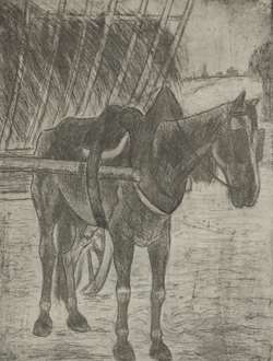 FélixPissarro - Horse Pulling Hay Cart