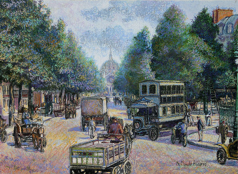 L'Autobus à Impériale du Boulevard Malesherbes - H. Claude Pissarro (b. 1935)