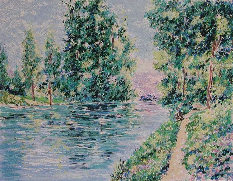 Series - Jordan River - Lélia Pissarro, Early Figurative (b. 1963)