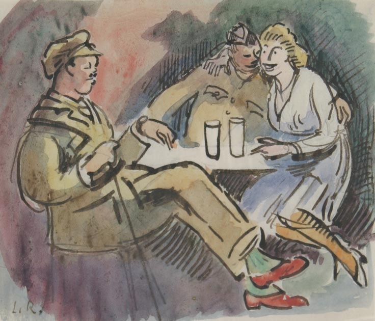 In the Pub - Ludovic-Rodo Pissarro (1878 - 1952)