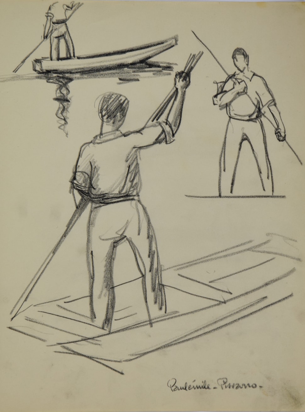 Hommes Pagayant - Paulémile Pissarro (1884 - 1972)