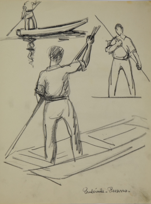 Paulémile Pissarro - Hommes Pagayant